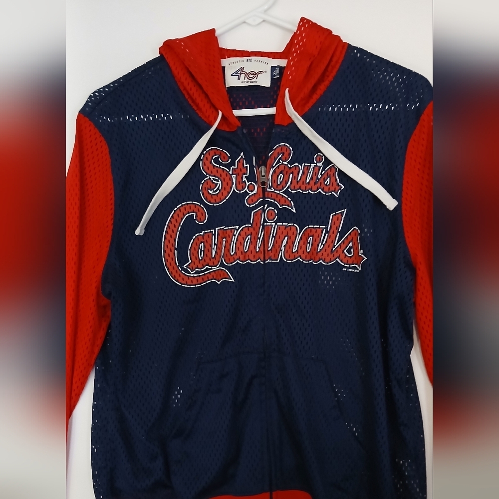 St. Louis Cardinals Zip Up Hood Jacket Womens XL Cardinals Nation